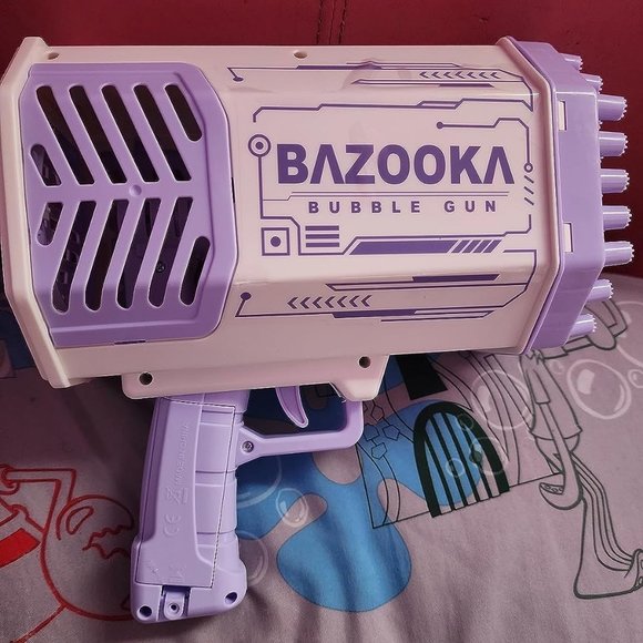 69 Holes Bubble Machine Gun Purple Light Toy Gift for Birthday Wedding - Picture 8 of 10